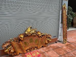 Cuốn Thư Câu Đối Phượng Hoá Gỗ Gụ