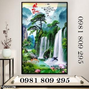 Tranh gạch khổ đứng thiên nhiên HDF4D4