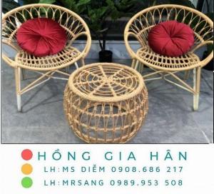 Bàn ghế mây nhựa thư giãn Papasan Tp.HCM Hồng Gia Hân PS002