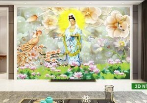 Tranh phật phòng thờ tranh gạch 3d phật phòng thờ 543SP