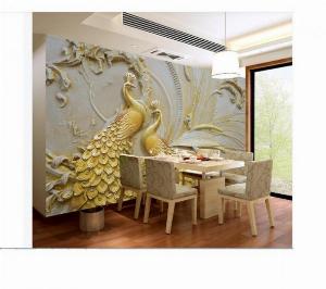Gạch men họa tiết chim công