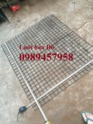 Lưới thép phi 6 50x50, Lưới hàn chập D6 50x50, Lưới đổ sàn A10 200x200, D10 a 200x200