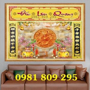 Tranh gạch ốp tường bàn thờ câu đối HDG7