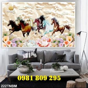 Tranh gạch bát mã truy phong HGSF6