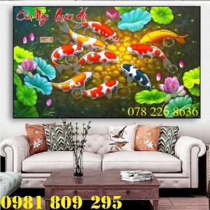 Tranh cá chép - tranh gạch ốp tường