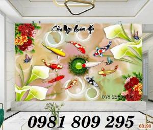 Tranh cá chép - tranh gạch ốp tường