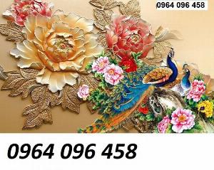 Tranh chim công tranh gạch 3d chim công 432AN