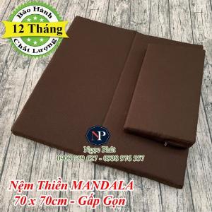 Nệm Ngồi Thiền Gấp Gọn 70x70x5cm Ruột Nệm Siêu Bền, Không Xẹp Lún - Tọa Cụ Và Bồ Đoàn Cúng Dường