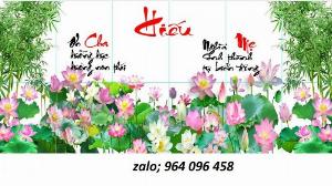 Tranh hoa sen 3d - tranh gạch 3d hoa sen 0999XM