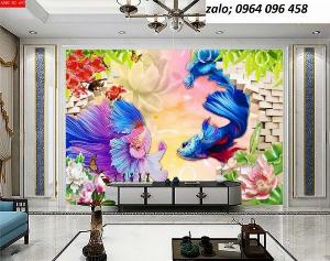 Tranh gạch 3d cá cảnh - gạch tranh 3d cá cảnh 987XM
