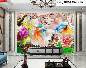 Tranh gạch 3d cá cảnh - gạch tranh 3d cá cảnh 987XM