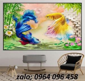 Tranh gạch 3d cá cảnh - gạch tranh 3d cá cảnh 987XM