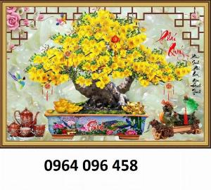 Tranh gạch 3d cây mai - gạch tranh 3d cây mai 85SB