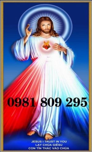 Tranh công giáo - tranh gạch men lòng chúa thương xót H087