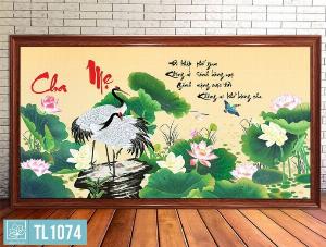 Tranh gạch men đẹp - tranh cha mẹ