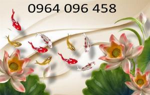 Tranh gạch 3d cá chép hoa sen - gạch tranh 3d MB422
