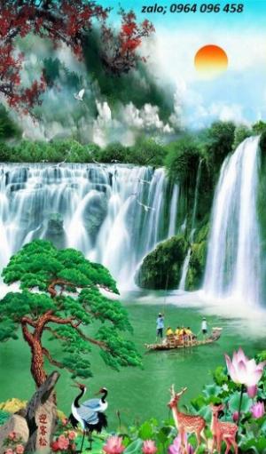 Tranh gạch khổ đứng 3d -53XM
