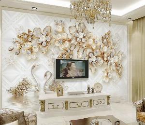 Tranh gạch 3d dán tường phòng khách đẹp - JFS3