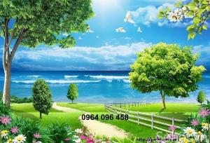 Tranh phong cảnh thiên nhiên 3d gạch tranh 3d - CXZ32
