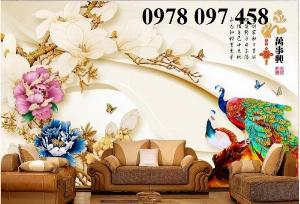 Gạch 3D - hoa đẹp dán tường
