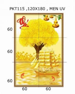 Tranh 3d - tranh gạch 3d cây kim tiền - TFC43