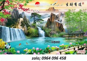 Gạch tranh 3d phong cảnh - tranh gạch 3d phong cảnh - KMB55