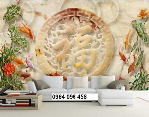 Tranh gạch 3d dán tường sau tivi - 0988CL