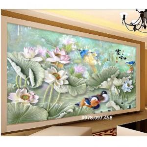 Gạch tranh đẹp 3D dán tường
