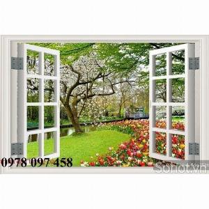 Gạch tranh đẹp 3D dán tường