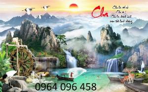 Tranh gạch 3d phong cảnh sông nước - gạch tranh 3d - BVC44