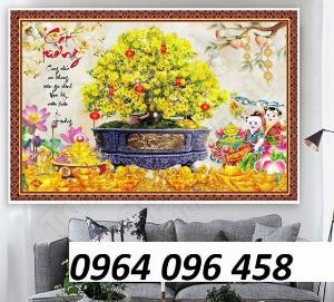 Tranh gạch cây mai 3d - gạch tranh 3d cây mai - 0999CM