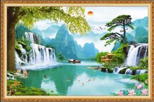 Thuyền buồm - tranh gạch men 3D