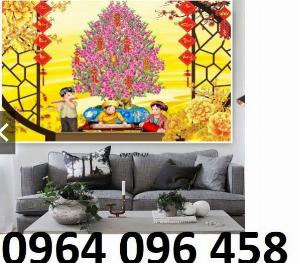 Tranh gạch 3d cây mai - gạch tranh 3d ốp tường - 988CP