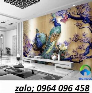Tranh 3d - tranh gạch 3d ốp tường phòng khách DX3