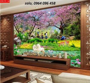 Tranh gạch 3d ốp tường trang trí phòng khách - DCXX4