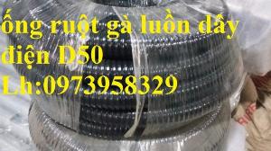 Ông ruột gà lõi thép bọc nhựa PVC Phi 42 , Phi 50  ( 50 mét/1 cuộnn