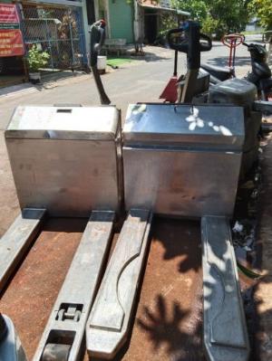 Thanh lý xe nâng tay điện inox nhật nội địa
