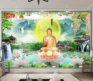 Tranh gạch men 3d phật phòng thờ - FVC44
