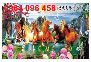 Tranh 3d con ngựa - tranh gạch 3d con ngựa - FSS3