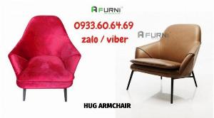 Thanh lý ghế thư giãn bọc vải nhung cao cấp HUG ARMCHAIR tại Nội thất Furni