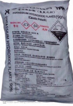 Hoá chất Potassium hydroxide Flakes 90% (KOH) – Đài Loan