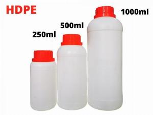 Bình Nhựa HDPE Trắng Nắp Vặn 500ml Loại dày ,Bình Chứa Chất Lòng Hóa Chất