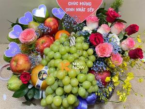 Đặt Giỏ trái cây chúc mừng sinh nhật sếp nữ - FSNK332 - Giao tận nơi - Gọi: 0373 600 600 (24/24) - Ảnh: 2