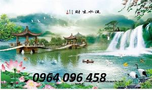 Tranh phong cảnh - tranh gạch men 3d ốp tường - HBB43