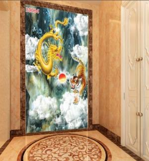 Tranh rồng 3d - tranh gạch 3d rồng - DSX43