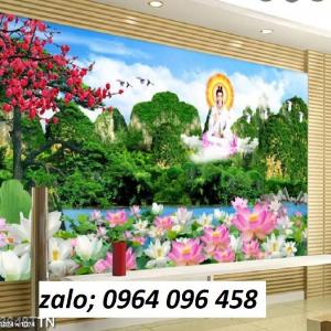 Tranh phật phòng thờ - tranh gạch 3d phòng thờ - 0988CM
