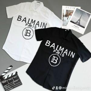 Áo sơ mi ngắn tay nam nữ Balmain