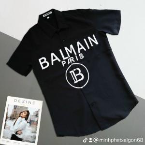 Áo sơ mi ngắn tay nam nữ Balmain