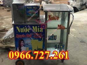 Máy ép nước mía xe đẩy có tủ kính Vinmax VM EP1500