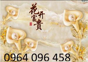 Tranh gạch 3d hoa ngọc - 444XM